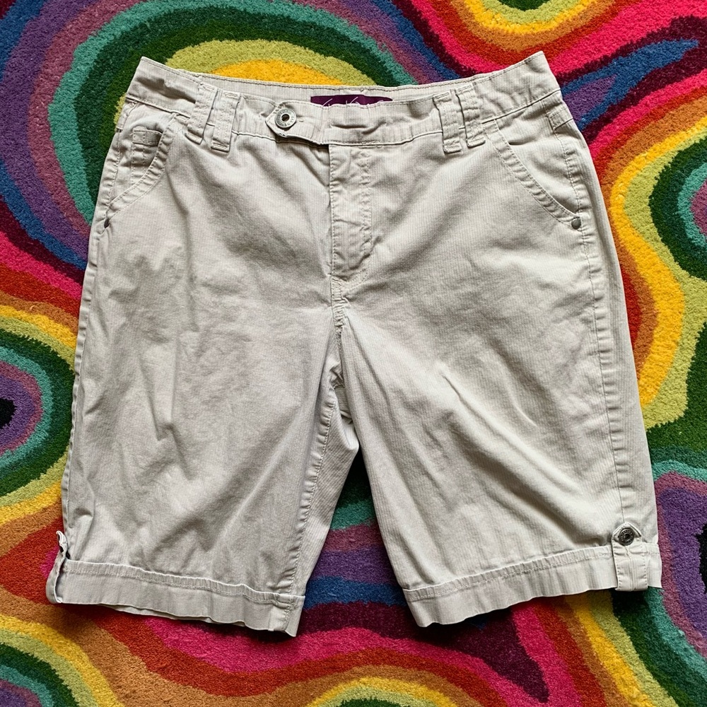 Gloria Vanderbilt Cotton Blend Cargo Shorts